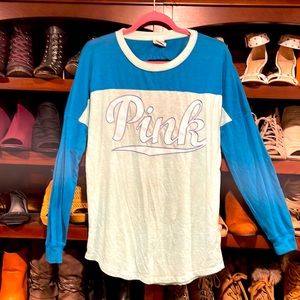 Victoria Secret Pink. Size :Small. Mint green and teal color block long sleeve